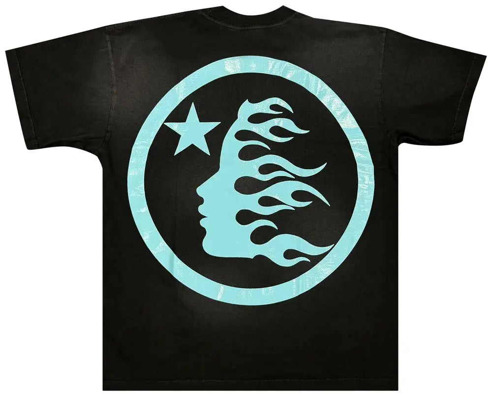 HellStar Sports Core Logo T-Shirt 'Black/Aqua Blue'