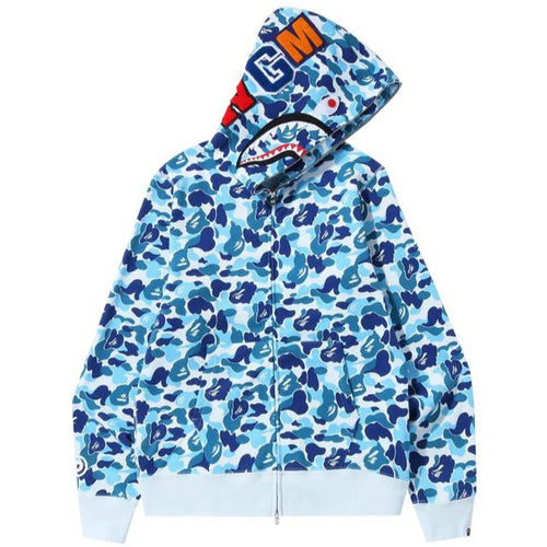 ABC CAMO SHARK FULL ZIP HOODIE 'Blue'