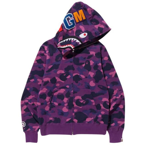 ABC CAMO SHARK FULL ZIP HOODIE 'Purple'